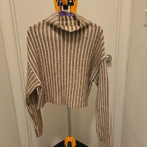 NWT Stiches & Stripes Brown and Cream Women's Sweater
